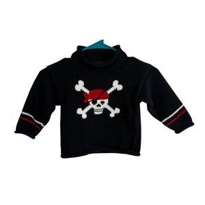 Chatham T Sweater Boys 2T Pirate 100% Cotton Black Rolled Neck